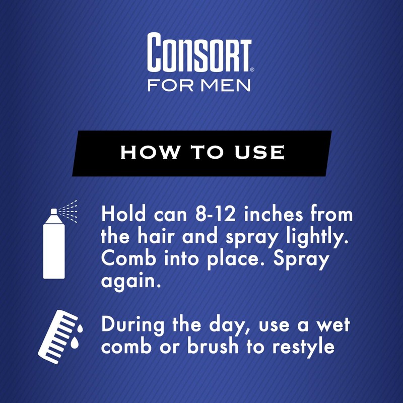 Consort Extra Hold Hair Spray, Unscented, 8.3 Oz