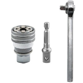 2 Sets Socket Wrenches, Universal Wrench Wrench Socket, Multi Function Universal Socket Wrench Tool, Universal Socket Wrench Set, Universal Adjustable Ratchet, 1 Pcs Ratchet Wrench,1 Pcs Extension Rod