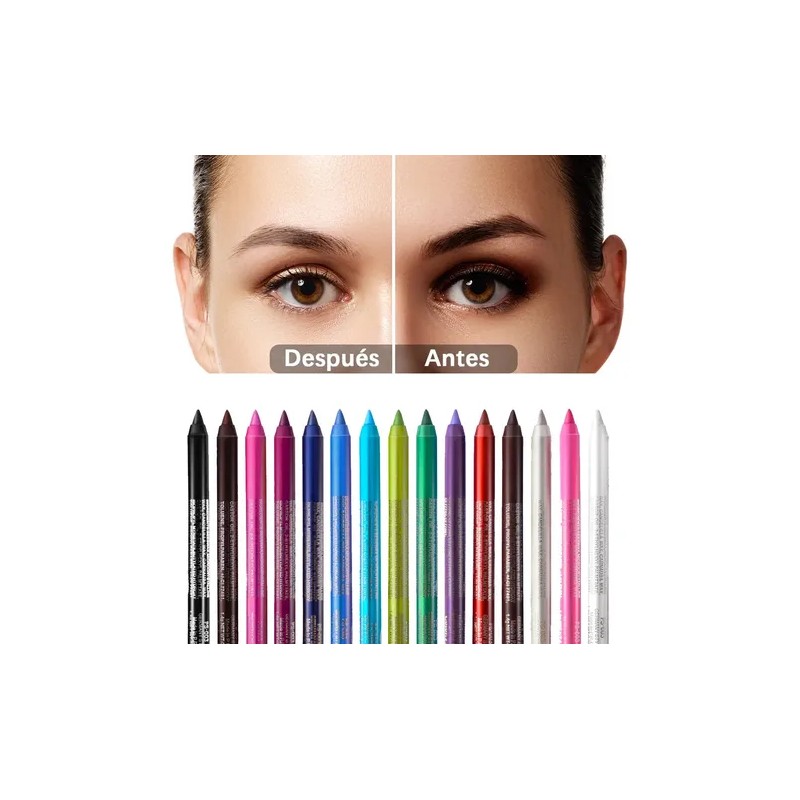 Lápiz Delineador De Ojos De 15pcs Lapiz Para Cejas Tintaline