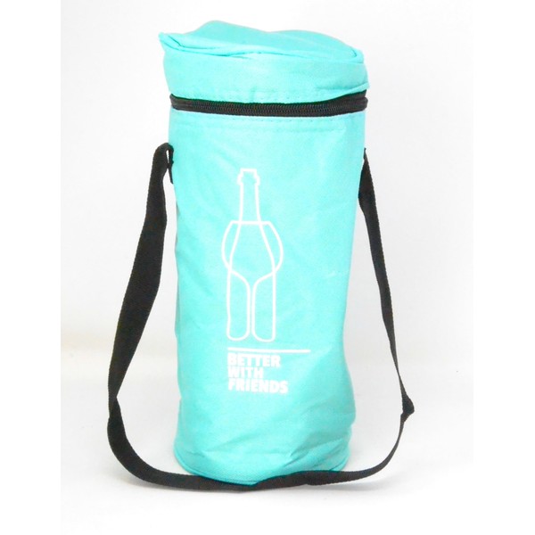 Tragbare Kühltasche "Better with Friends", 3 l, Türkis, mit Tragegurt