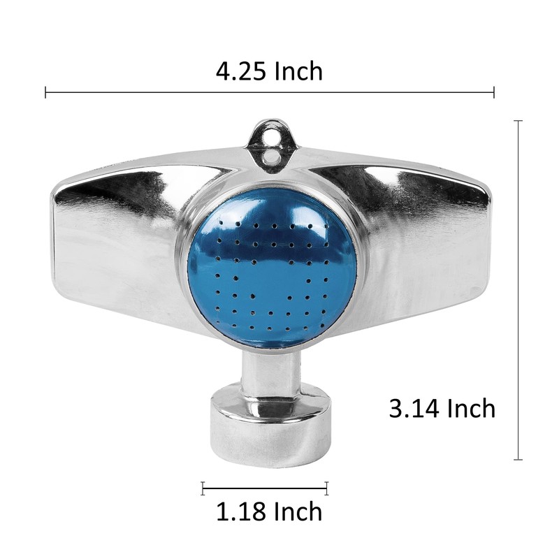 Hourleey 360 Degree Metal Spot Sprinkler, 2 Pack Circle Pattern