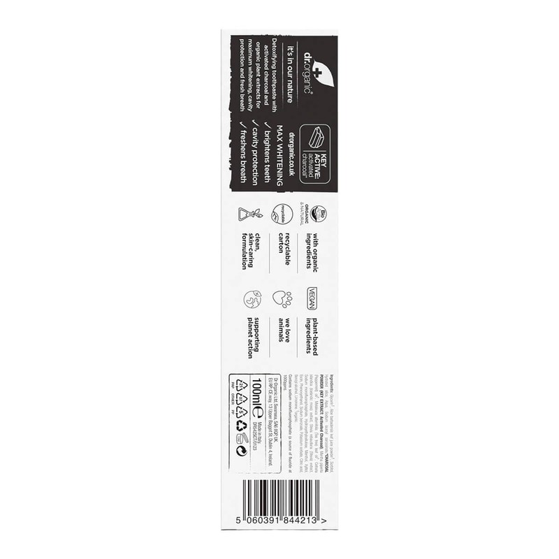 Dr Organic Activated Charcoal Toothpaste, 100ml
