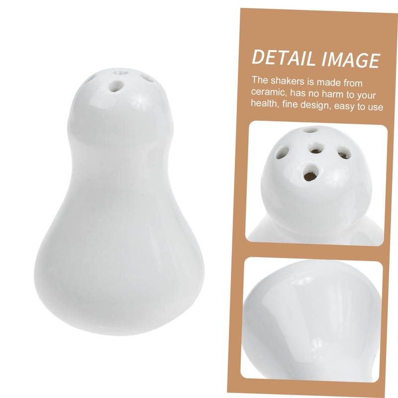 STOBAZA Farmhouse Style Ceramic Salt Pepper Set Condiment Organizer Toothpick