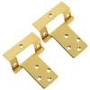Large Brass Cranked 50mm / 2" Flush Hinges Door Cranked