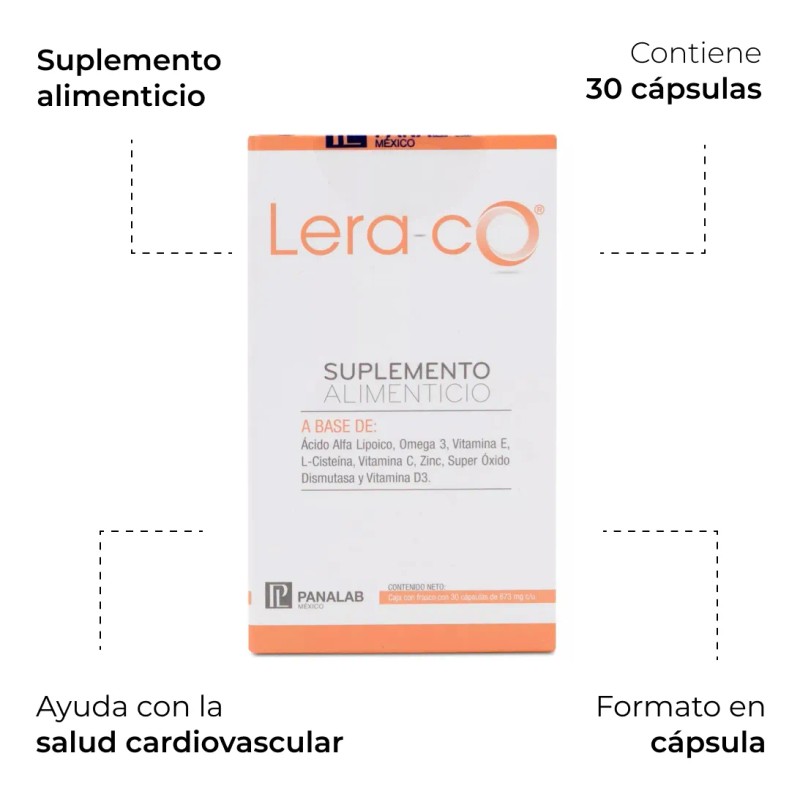 Lera Co Ácido Lipólico Omega 3 Vitamina E 30 Caps