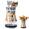 WAYUTO Ceramic Kitchen Utensil Holder Multi-Functional Large Capacity Utensil Storage