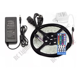 RC Lighthouse RV Awning Camper 12ft RGBW+W Color Changing LED Strip Light Kit, Dual Lights