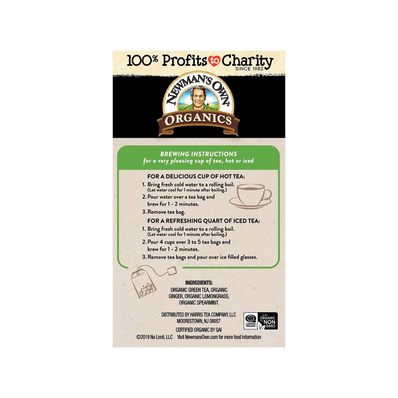Newman's Own Organic Ginger Green Tea Green Tea with 20