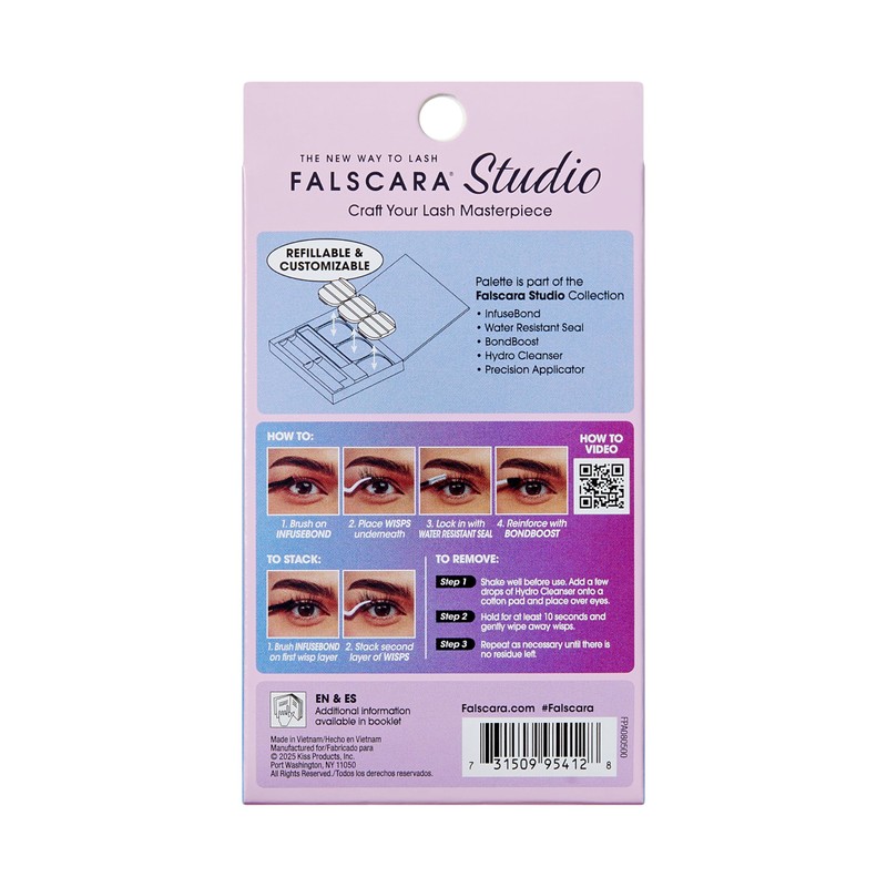 FALSCARA Studio Lash Extension Kit, Individual Lash Palette, 18 Stackable