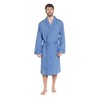INSIGNIA Mens Plain Woven Lightweight Cotton Poly Dressing Gown Robe