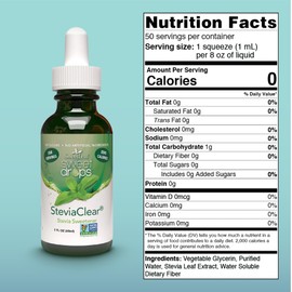 SweetLeaf SweetLeaf Sweet Drops- Flavored Stevia Liquid Sweetener, Organic Extract, Zero Calorie, Gluten Free, Keto Friendly, Non GMO, Natural Flavor, Sugar Alternative- Stevia Clear, 2 Fl Oz (Pack of 1)