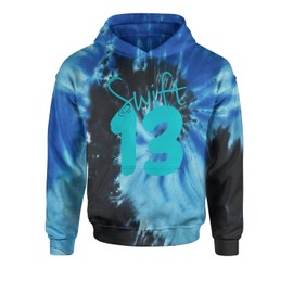 Expression Tees YOUTH HOODIE 13 Swift 13 Large Tie-Dye Blue Ocean