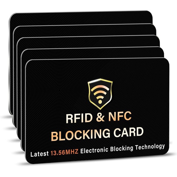 SaiTech IT 5 Pack RFID Blocking Card, One Card Protects