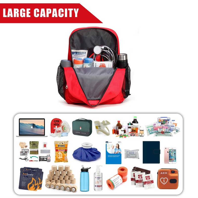 First Aid Backpack Emergency Medical Empty Waterproof Survival First Responder