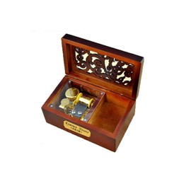 Laxury Creative Engraved Wooden 18-note Wind-up Musical Box,Musicl Toys,Tune:Romeo&Juliet(A time for us)