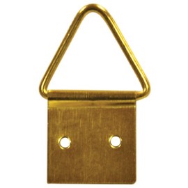 OOK 50205 20-Pound Steel Brass-Plated Ring Hangers, Gold, 2-Pack