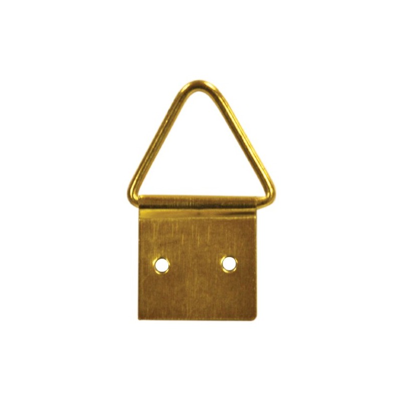 OOK 50205 20-Pound Steel Brass-Plated Ring Hangers, Gold, 2-Pack