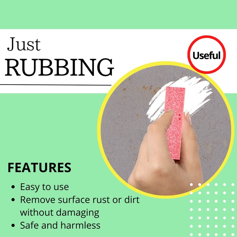 Rust Eraser for Knives Kitchen Stoves Wood Finish and Bicycles