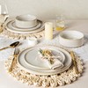 AmorArc Ceramic Dinnerware Sets, Handmade Reactive Glaze Stoneware Plates and