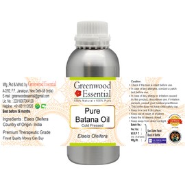 Greenwood Essential Pure Batana Oil (Elaeis Oleifera) Cold Pressed 300ml (10oz)