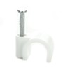 BG Electrical Round Cable Clips, Pack of 50, White, 8