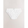 NEXT 100% Cotton Briefs - Pack of 5, White, 3