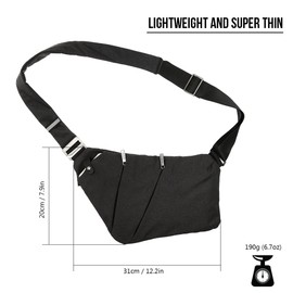 Lixada Anti Diebstahl Schultertasche, Brustasche, Leichtes Crossbody Tasche, Umhängetasche, Sling Bag für Männer Frauen Outdoor Sport Reise Wandern