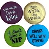 CapaBunga Wine Bottle Stopper, Set of 4, Sip, Whine, Save,