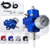 Rev9Power Rev9_AC-007-BLUE; Fuel Pressure Regulator with Gauge(Blue)