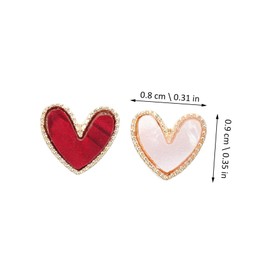 Healvian 30pcs Heart Nail Charms Hotfix Rhinestones Stick Nails Art Stickers DIY Manicure Decor