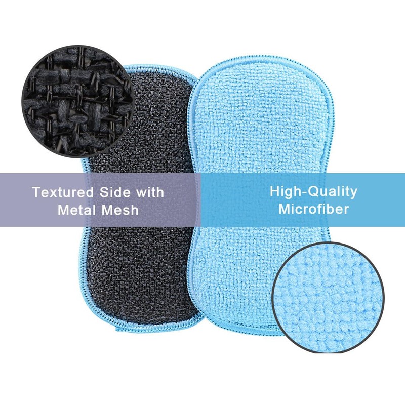 HOMEXCEL 12 Pack Multi-Purpose Scrub Sponges Kitchen, Dish Sponge, Non-Scratch