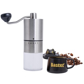 Topadorn Manual Coffee Grinder with Hand Crank Travel Coffee Bean Stainless Steel Grinder Great Gift for Home, Espresso, Office and Camping