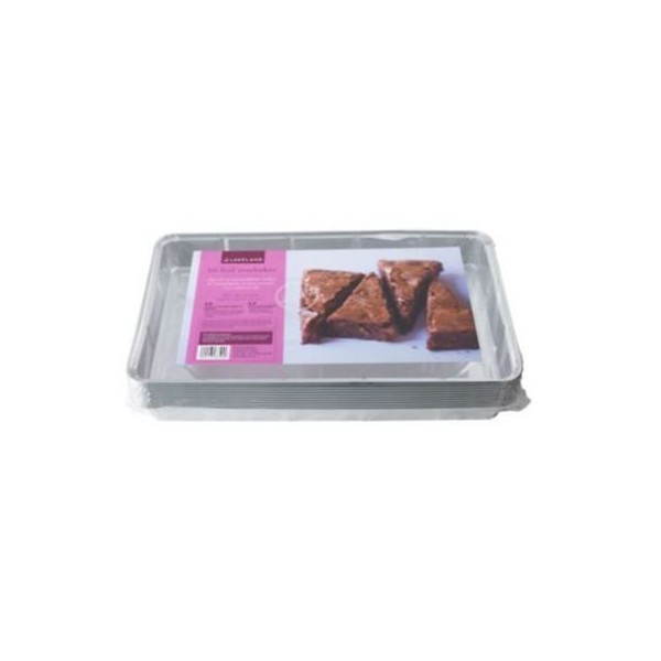 LAKELAND Foil Traybake Baking Trays x 10, 32cm x 19cm - Reusable & Recyclable