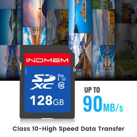 128GB SD Card 2Pack, C10, U3, V30, High Speed up to 90M/S, SDXC UHS-I Memory Cards, Full HD & 4K Video Compatible with Digital Camera, HD Camcorders, DSLR and PC, 128GB(2 pc)