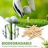 Golf Tees Durable Bamboo Tees 100Pcs 3-1/4" (83mm) Friendly Biodegradable
