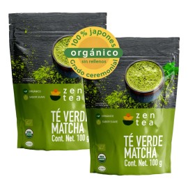 Té Verde 100% Matcha Zen Tea Orgánico 200 Grs *sin Rellenos