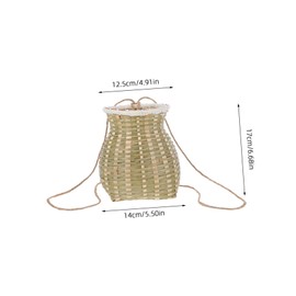 Levemolo Small Bamboo Basket Handwoven for Boys and Girls Dance Props Decorative Storage Basket