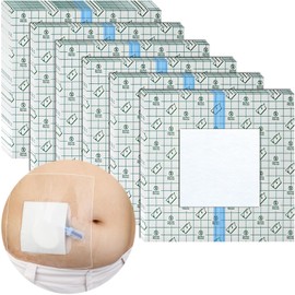 12"x12" Waterproof Dialysis Port Shower Covers Protector for Chest with No Glue On The Center, PICC Line Chest Port Shield Island Bandage Dressing Accessories, Pack of 14