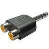 Keepdrum ADA062 Y-Adaptor RCA Stereo Female to 6.3 mm Jack