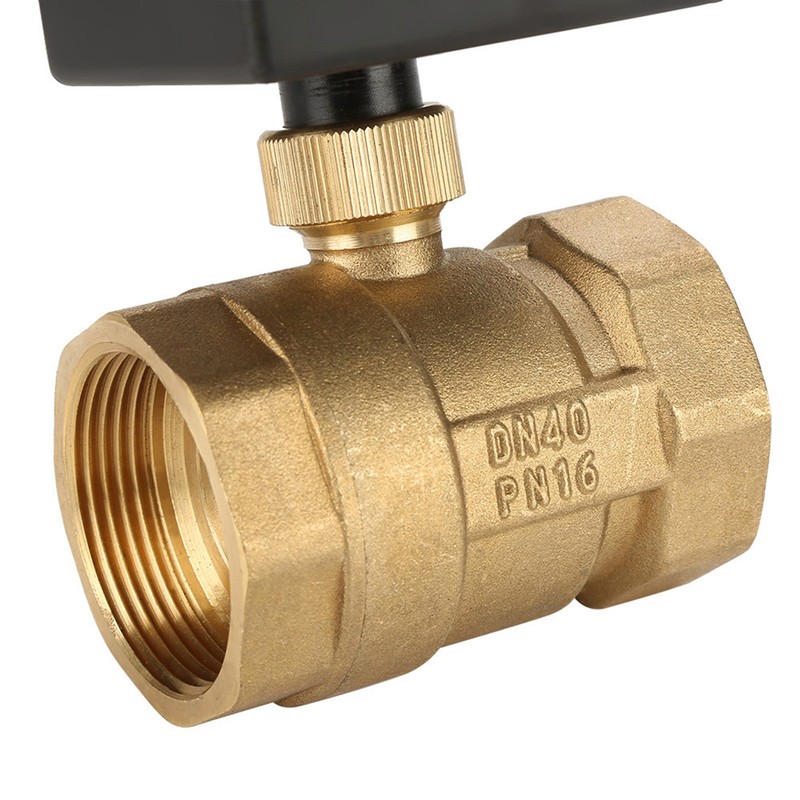 DC 24V 2 Way 3 Wire Brass Motorized Ball Valve