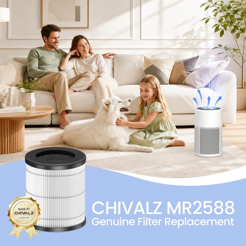 Genuine CHIVALZ MR2588 Air Purifier Replacement Filter, 1 Pack, Original
