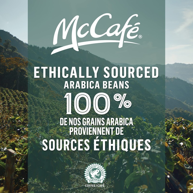 McCafé High Grown Organic Whole Bean Coffee, Dark Roast, 300g,