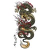 Supperb® Temporary Tattoos - Blue Dragon on Fire Ii