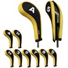 Andux Number Print Golf Iron Club Head Covers Zipper Long