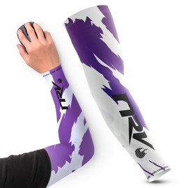 NRV Compression Gaming Esport (Edition) - Optimize your eSports Game with Camouflage Style - Designed by Professionals - Durable, Breathable and Friction Free, White / Purple, S