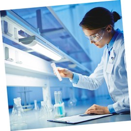 CHILDWEET 25 Plastic Test Tube Storage Set Laboratory Use Clear Plastic Tubes with Lids Compact Portable