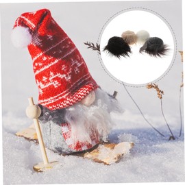 OHPHCALL 4pcs Fuzzy Faux Fur Fabric Strips for DIY Gnome Costume Beards Soft Shaggy Material Khaki Black Grey White Crafting Unique Accessories and Decorations