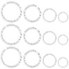 SUNNYCLUE 1 Box 160Pcs 3.5/6/7.5/10mm Textured Jump Rings Small Open