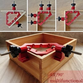 Ssumght 45/90 Degree Squares Angle Clamps, Corner Clamps for Woodworking Tools, 2PCS 6.1x3.54x3.54” Aluminum Alloy Positioning Squares Clamps for Frame Cabinet