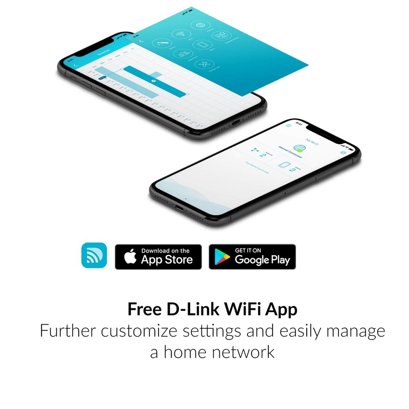 D-Link WiFi Range Extender Mesh Gigabit AC1750 Dual Band Plug